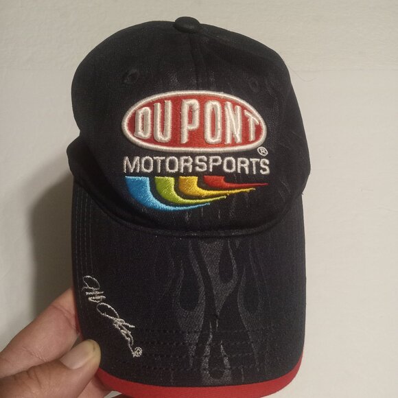 Jeff Gordon Dupont Motorsports Chase Authentics Black Flaming Hat/Cap - Picture 1 of 7